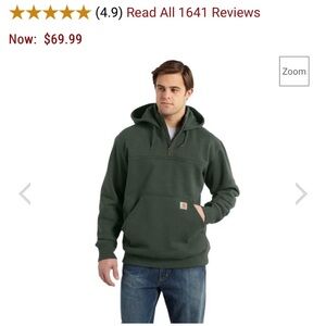 Carhartt Men's Zip Up Dark Green Sweater